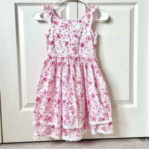 Pippa & Julie Pink and White Pleated Sundress